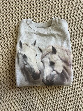 Zara horse print grey sweatshirt